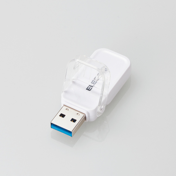 【エレコム USBメモリー USB3.1(Gen1)対応 フリップキャップ式 32GB ホワイト MF-FCU3032GWH】