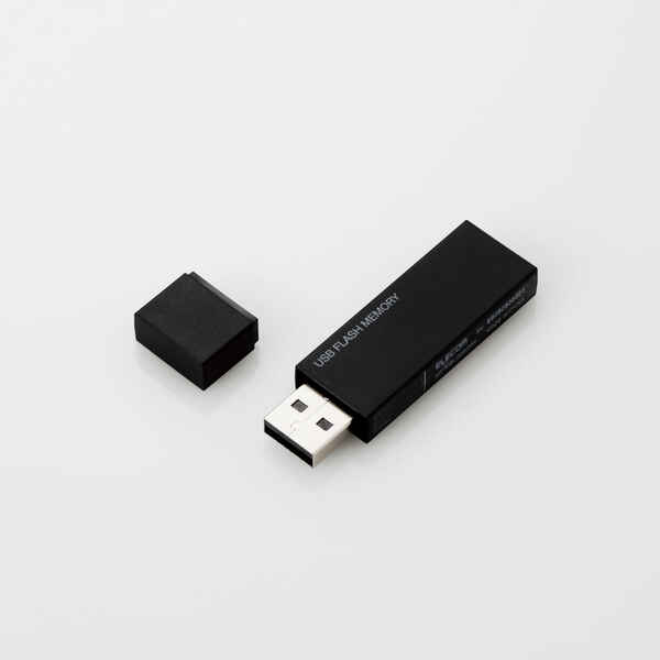 キャップ式USBメモリ(ブラック)64GB