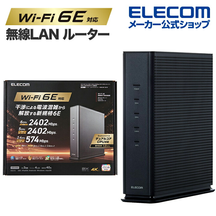 Wi-Fi 6E(11ax) 2402+2402+574Mbps Wi-Fi ギガビットルーター 