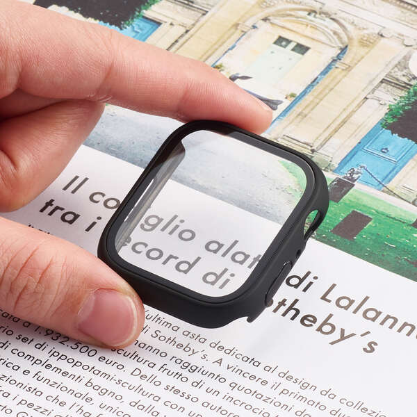 Apple Watch 45mm用フルカバーケース プレミアムガラス 高透明