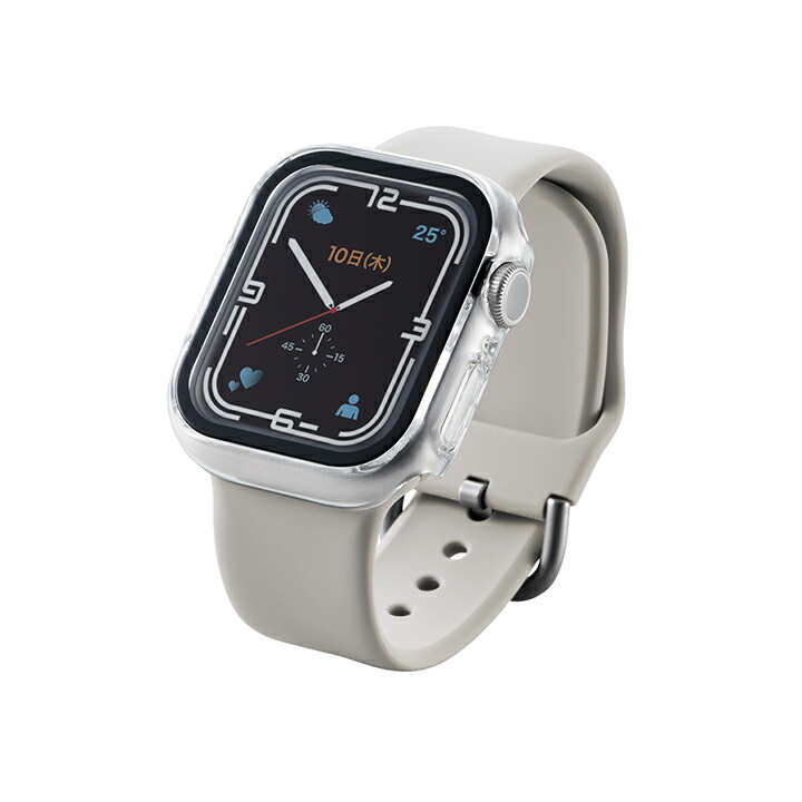 Apple Watch 41mm用フルカバーケース プレミアムガラス 高透明 