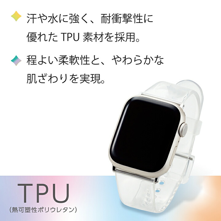 Apple Watch用クリアバンド(41/40/38mm) | エレコムダイレクトショップ