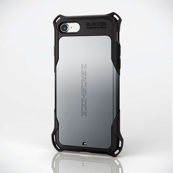 iPhone SE 第3世代 ハイブリッドケース ZEROSHOCK シルバー | エレコム