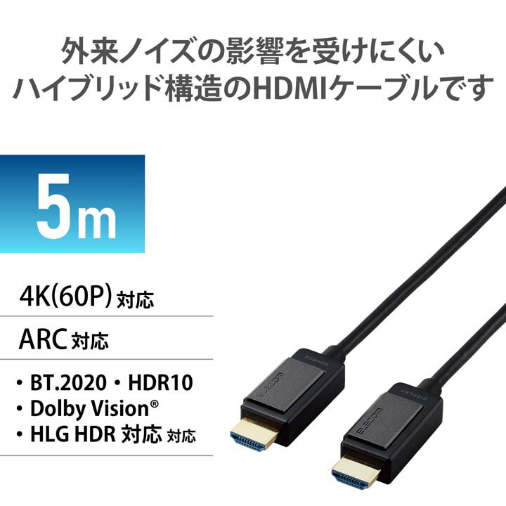 HDMI(R)ケーブル(4K60Hz対応/長尺/AOCケーブル) | エレコムダイレクト
