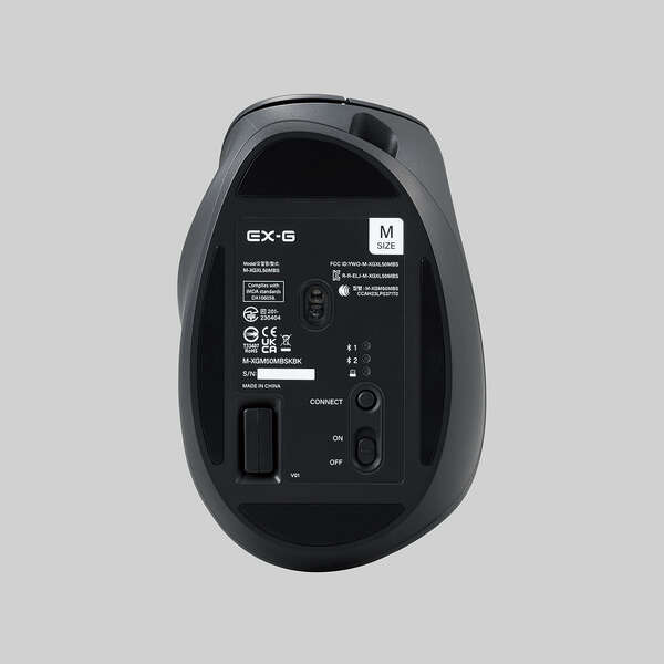 静音 充電式 Bluetooth5.0マウス “EX-G” 8ボタン Mサイズ | エレコム