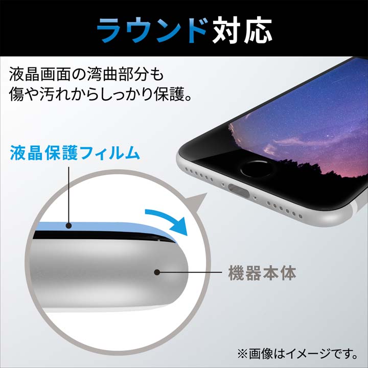 iPhone 14 ガラスフィルム フレーム付き 高透明 ブルーライトカット