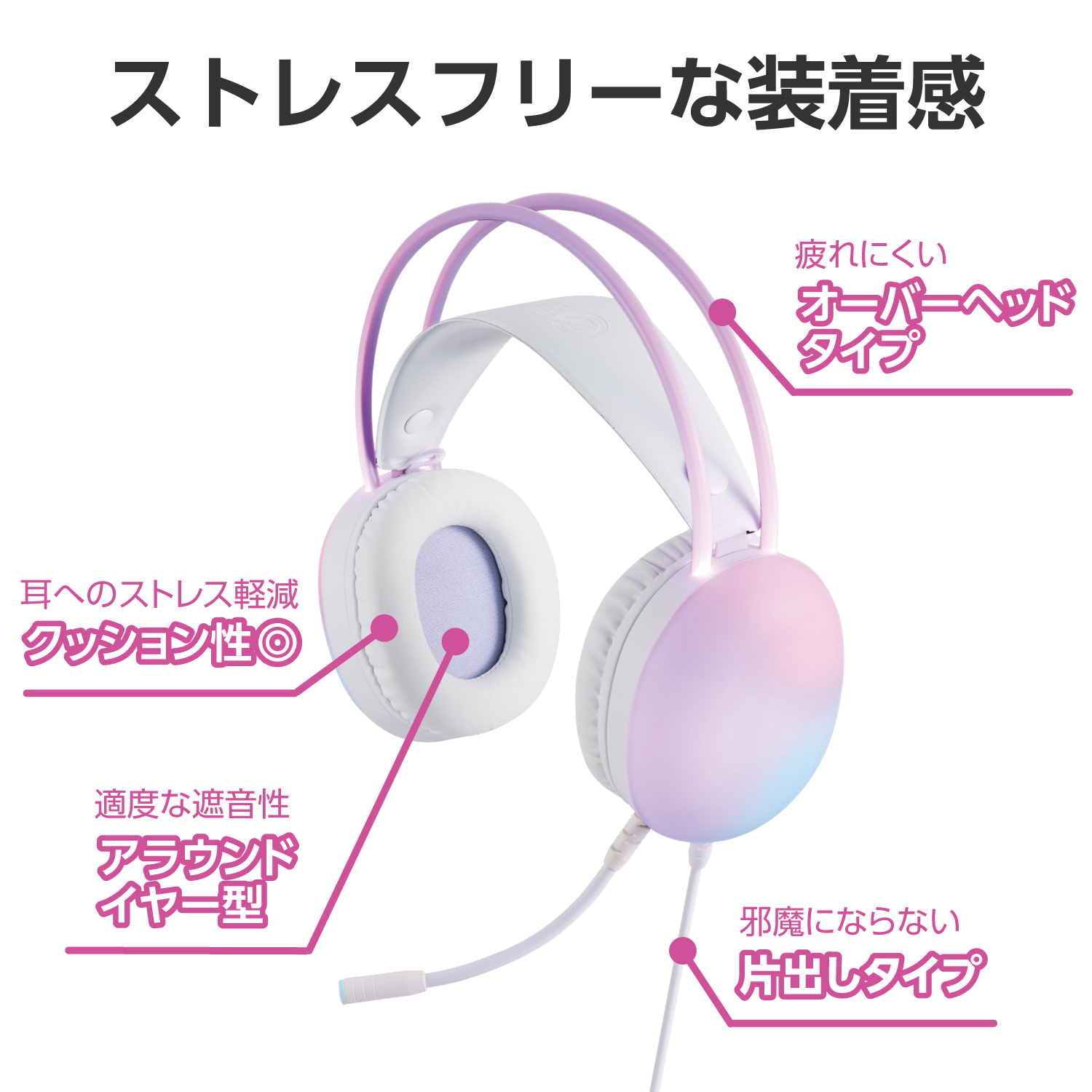 LEDハウジングゲーミングヘッドセット(USBモデル) | エレコム