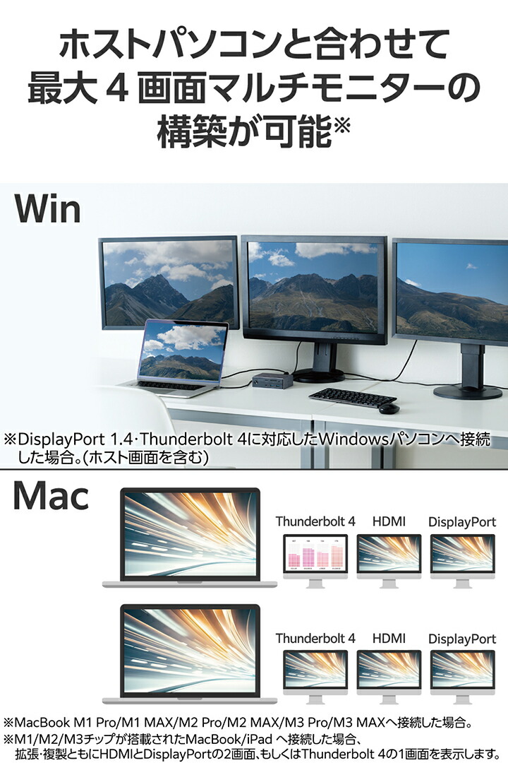 ドッキングステーションThunderbolt 4対応 14in1 |  エレコムダイレクトショップ本店はPC周辺機器メーカー「ELECOM」の直営通販サイト