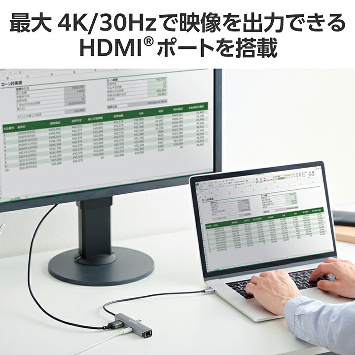 ドッキングステーション 4in1 HDMI(R)+LAN - DST-C29SV