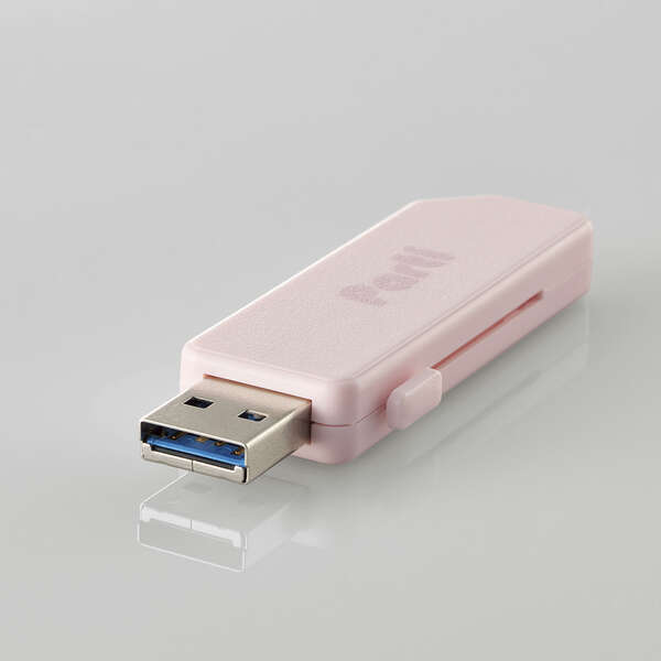 スライドシャッター式USBメモリ 128GB(ピンク) | エレコムダイレクト ...