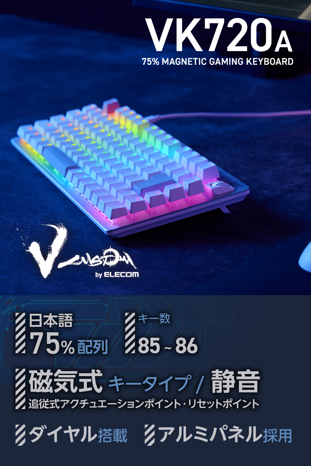 V custom VK720A | エレコムダイレクトショップ本店はPC周辺機器