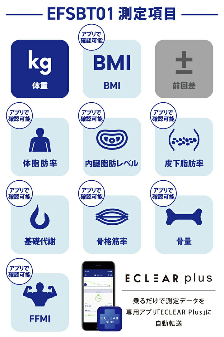 Bluetooth(R) 通信機能搭載“ECLEAR 体組成計” | エレコムダイレクト