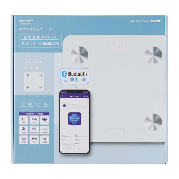 Bluetooth(R) 通信機能搭載“ECLEAR 体組成計” | エレコムダイレクト