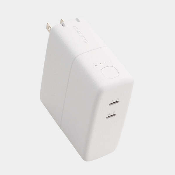ELECOM - ELECOM　AC充電器一体モバイルバッテリー DE-AC11-5000BK　ブラック AC充電器一体モバイルバッテリー（5000mAh/67W/C×2） - DE-AC11