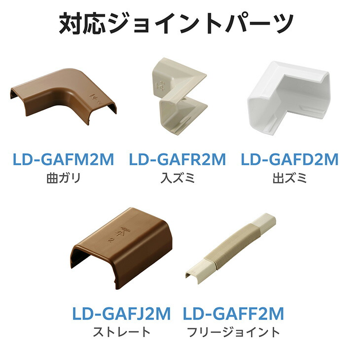 エルフ.モール Eモール(VVFケーブル用モール)2号 グレー 50本価格 - 大工道具・金物の