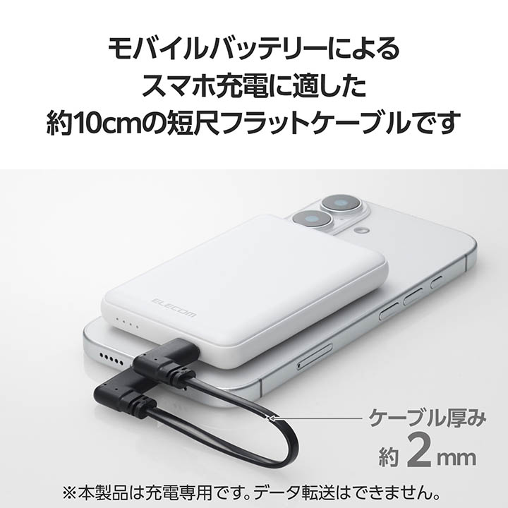 モバイルバッテリー用ケーブル(USB Type-C(TM)/充電専用/60W