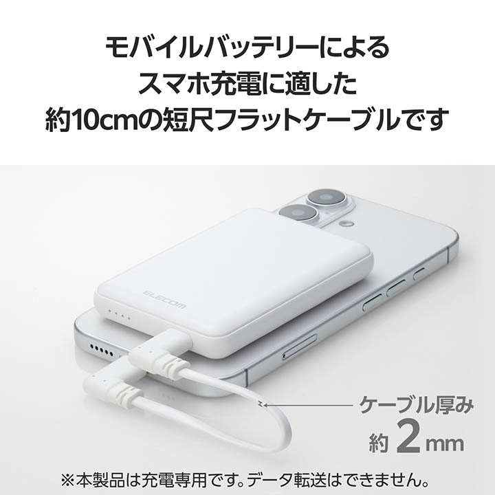 モバイルバッテリー用ケーブル(USB Type-C(TM)/充電専用/60W
