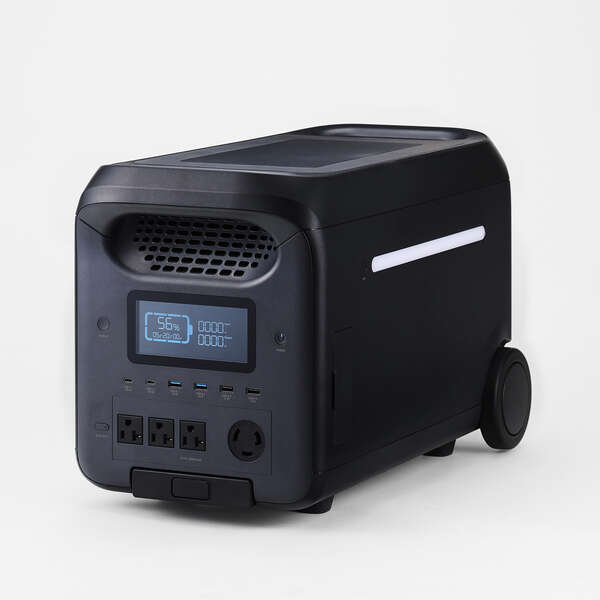 【新品未使用】ELECOM ポータブル電源 DE-PS2500PBK ポータブル電源 2500P (容量 2560Wh / AC出力 2500W) | エレコム