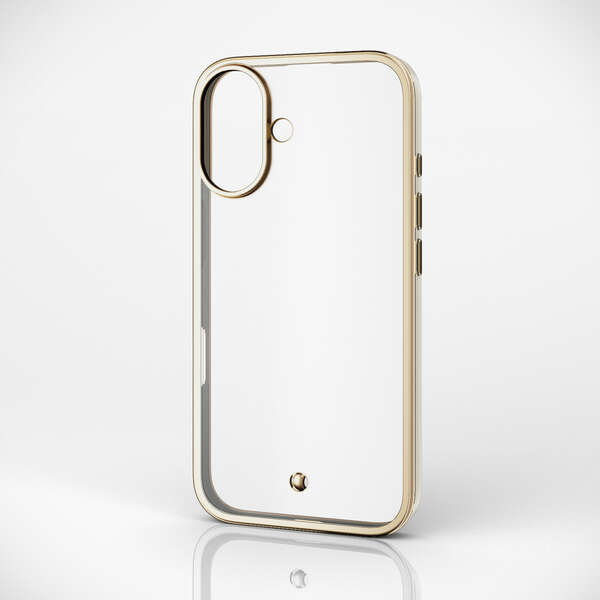 Apple iPhone 116 シルバー ケース付き iPhone 16 &me ソフトケース メタリックライン | エレコム