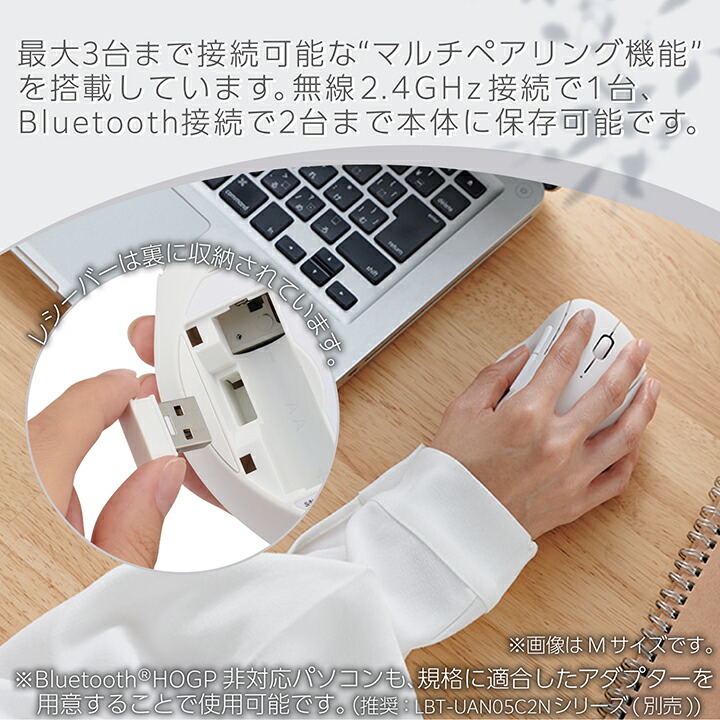 SHELLPHA USB無線/Bluetoothマウス[5ボタン/Sサイズ] | エレコム