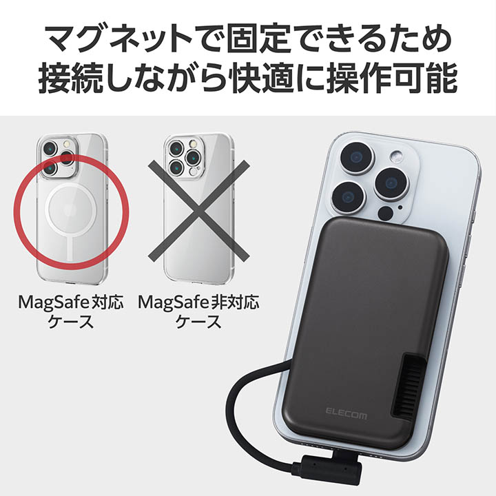 iPhone向けケーブル一体型/収納式 外付けSSD 1TB/マグネット付 iPhone向けケーブル一体型/収納式 外付けSSD 1TB/マグネット付