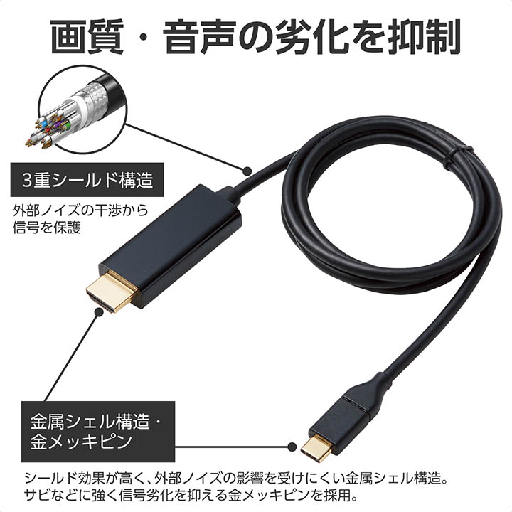 USB Type-C(TM) - HDMI(R)変換ケーブル | エレコムダイレクト