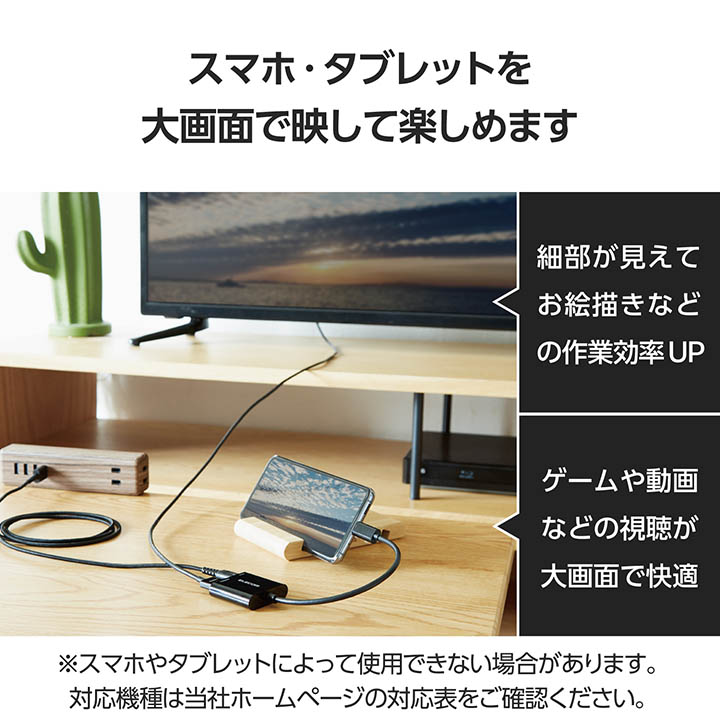 USB Type-C(TM) - HDMI(R)変換アダプター 1ポート USB PD | エレコム