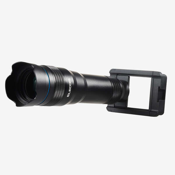 スマートフォン用カメラレンズ/望遠16倍レンズ/ブラック | エレコム