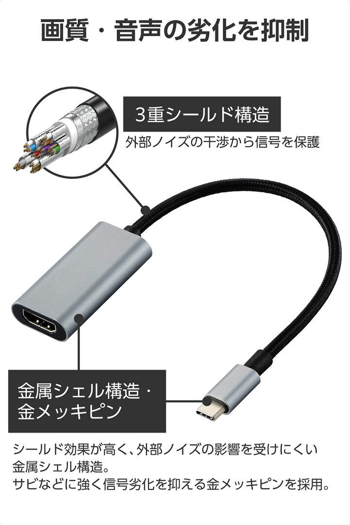USB Type-C(TM)用HDMI映像変換アダプター | エレコムダイレクト
