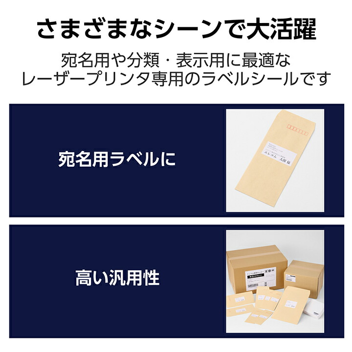 リバ宛名シール出品商品紹介 宛名表示ラベル(レーザープリンタ用)/24面/上下余白付/3シート