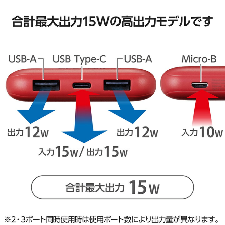 薄型コンパクトモバイルバッテリー(10000mAh) | エレコムダイレクトショップ本店はPC周辺機器メーカー「ELECOM」の直営通販サイト