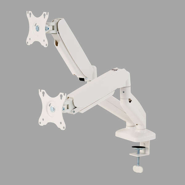 【訳あり】モニターアーム デュアル 2画面 17～49インチ ガススプリング 白 ガススプリング式モニターアーム(デュアルアーム2画面) | エレコム