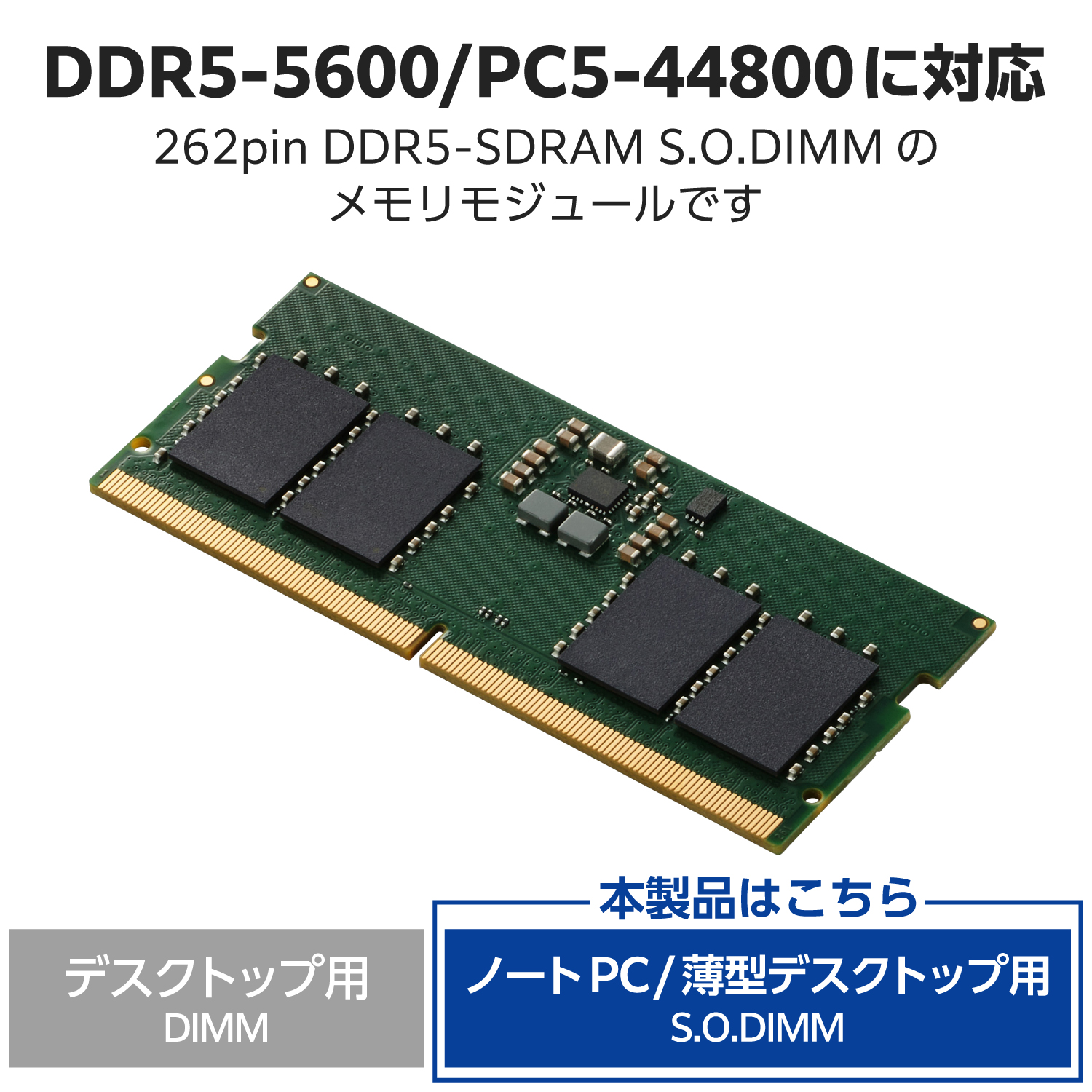 RoHS準拠DDR5メモリモジュール | エレコムダイレクトショップ本店はPC