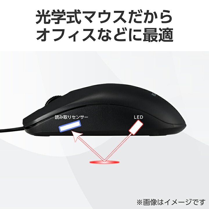 USB Type-C(TM)有線光学式マウス［3ボタン/Lサイズ］ | エレコム