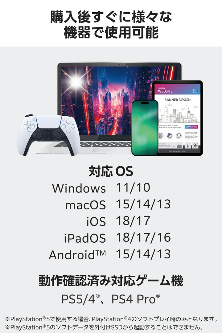 USB Type-C(TM)コネクター対応外付けポータブルSSD | エレコム