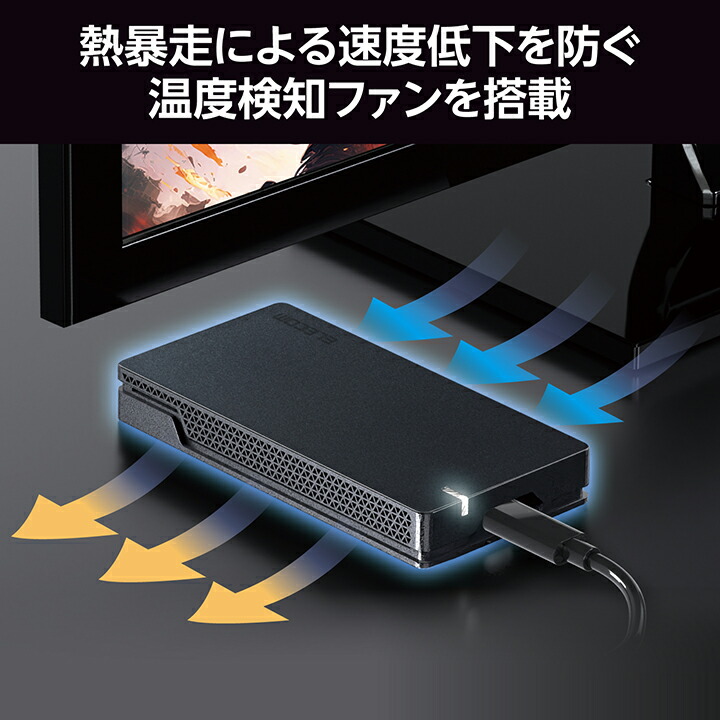 ELECOM - ELECOM　外付けポータブルSSD　ESD-EHA1000GBK　ブラック　1TB USB 40Gbps(USB4)対応外付けポータブルSSD - ESD-EHA1000GBK