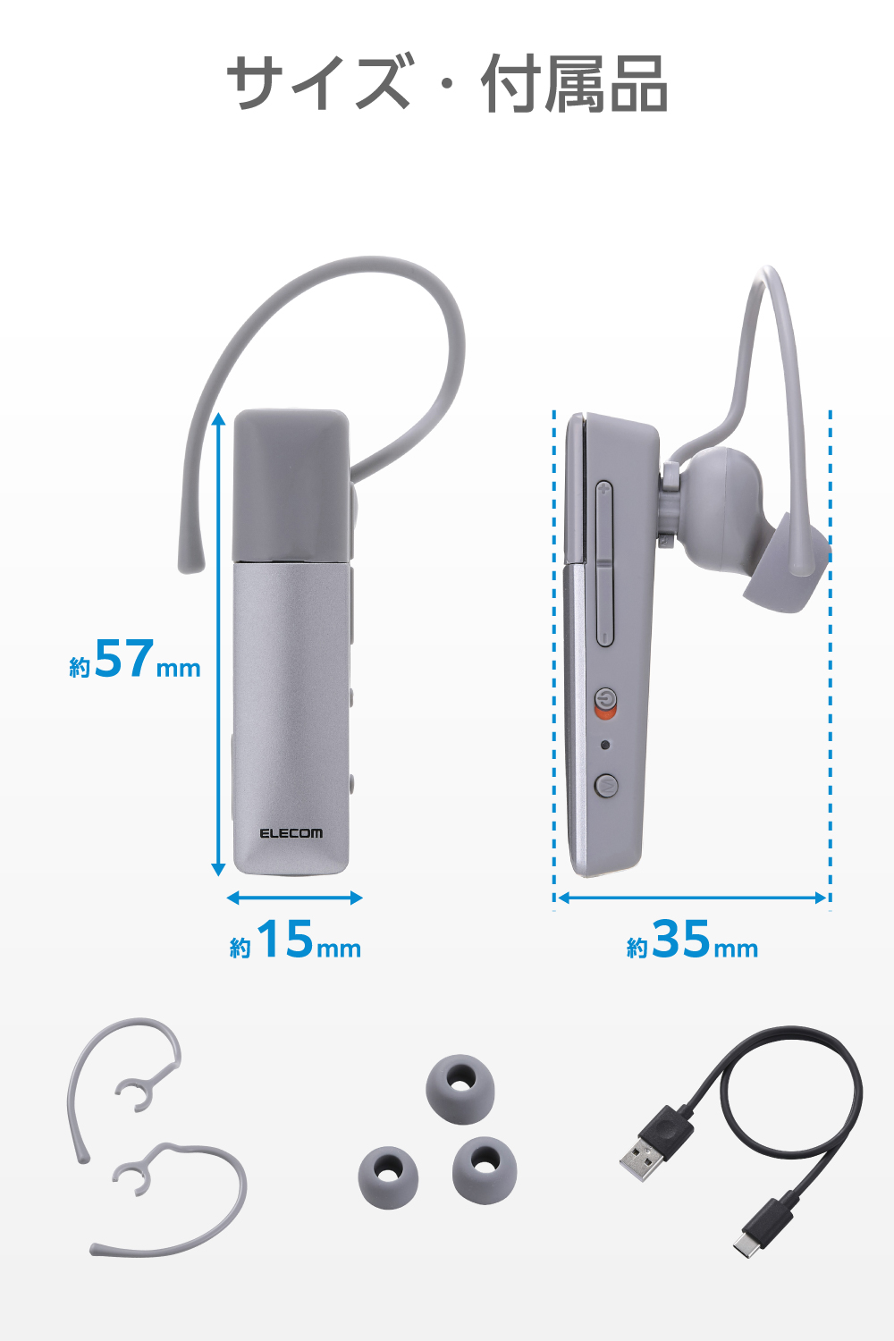 Bluetooth(R)ワイヤレスヘッドセット USB Type-C(TM)ポート搭載