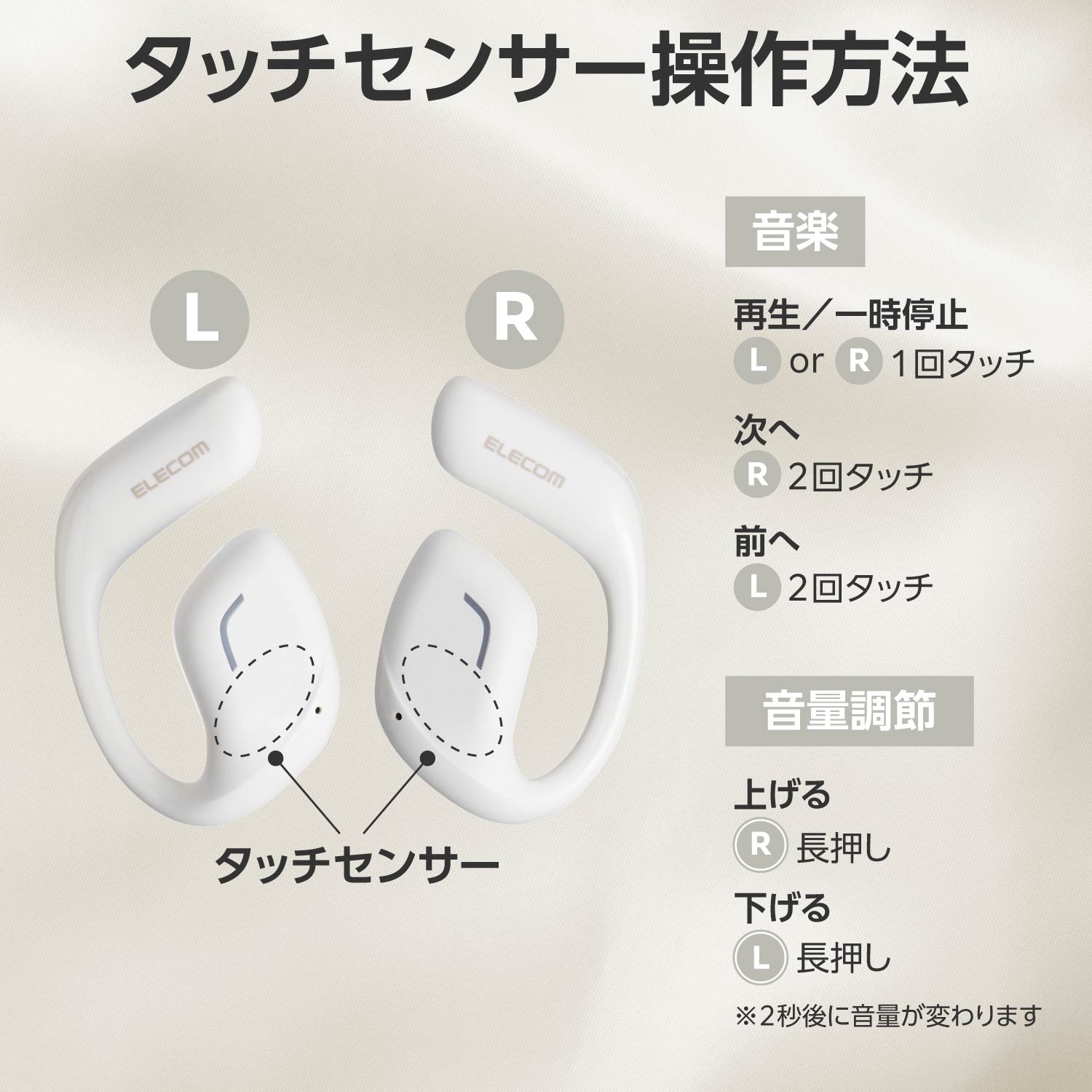 オープンイヤー型ワイヤレスヘッドホン | エレコムダイレクトショップ