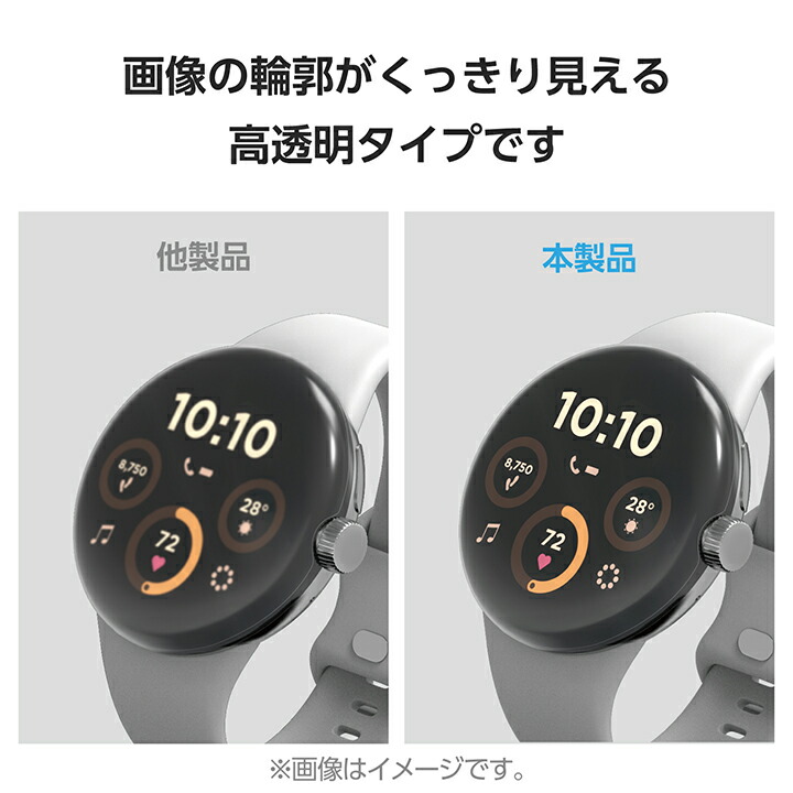 Google Pixel Watch 3 [45mm]用 ポリウレタンフィルム 衝撃吸収 傷 