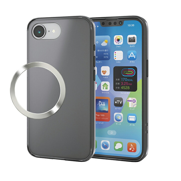 iPhone 17e/16e ハイブリッドケース マットブラック(ラバーコート