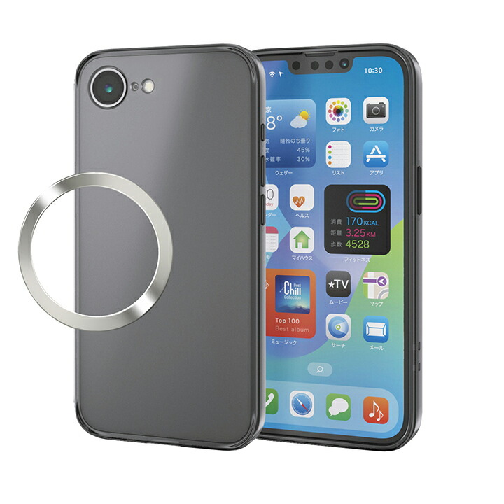 iPhone 17e/16e ハイブリッドケース 極限 マットブラック(ラバーコート