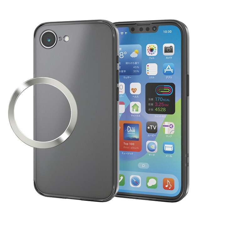 iPhone 17e/16e ハイブリッドケース 極限 マットブラック(ラバーコート
