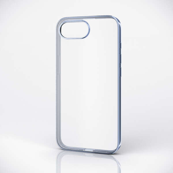 iPhone 16e ソフトケース サイドメッキ メタルステッカー付 | エレコム