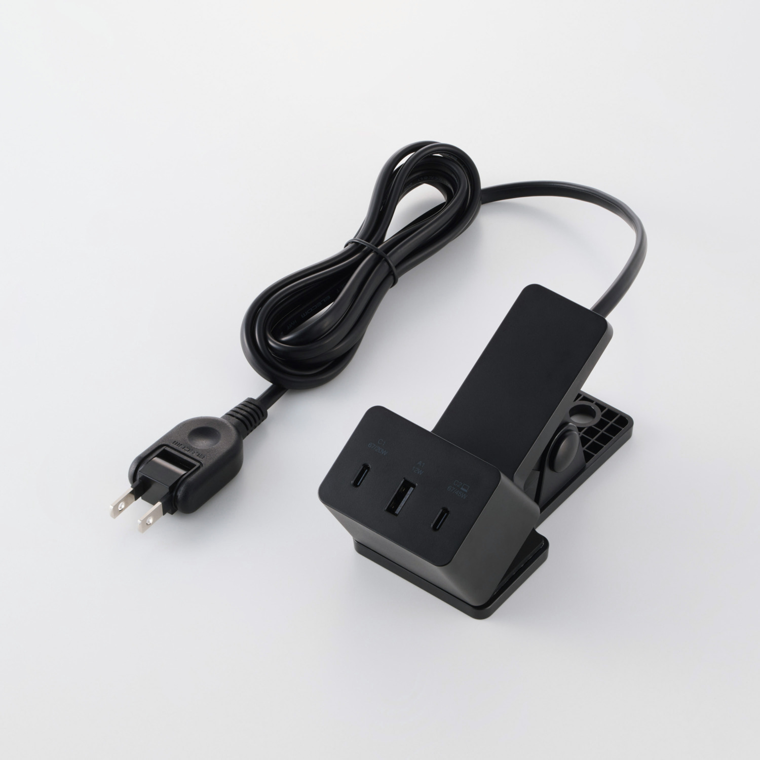 クリップ型AC充電器(67W/USB Type-C(TM)×2+USB-A×1) | エレコム