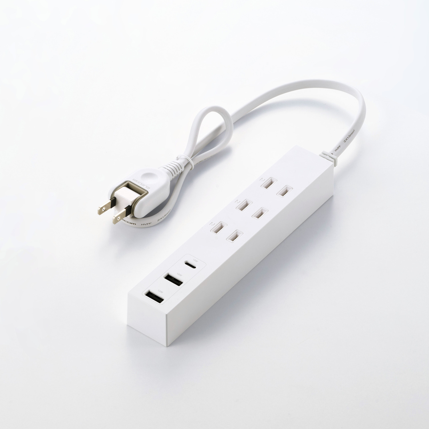 コード付きUSBタップ(0.5m/A×2+C×1) | エレコムダイレクトショップ