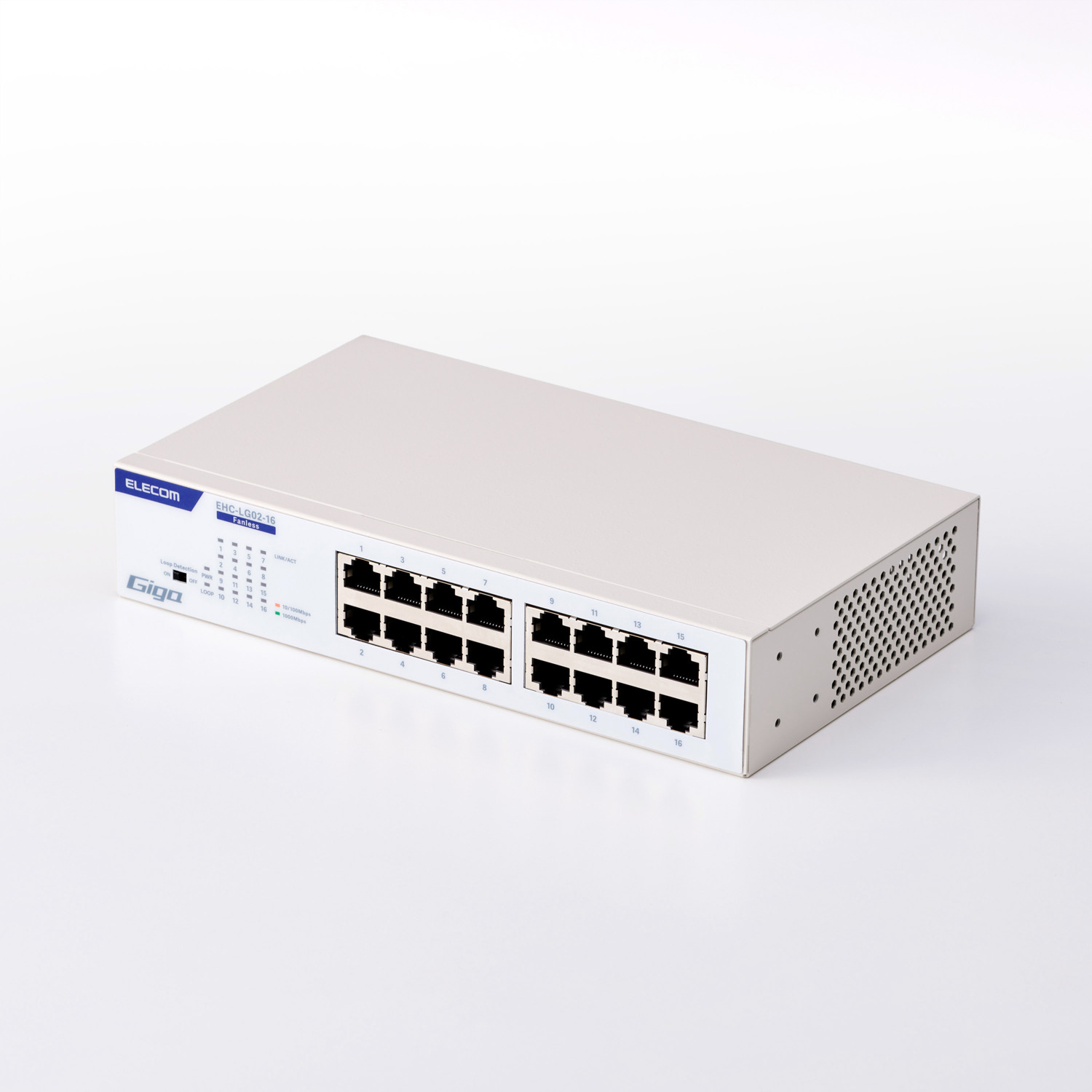 エレコム スイッチングハブ ギガビット EHC-LG02-16 Giga対応16ポートスイッチ(金属筐体 電源内蔵) | エレコムダイレクト