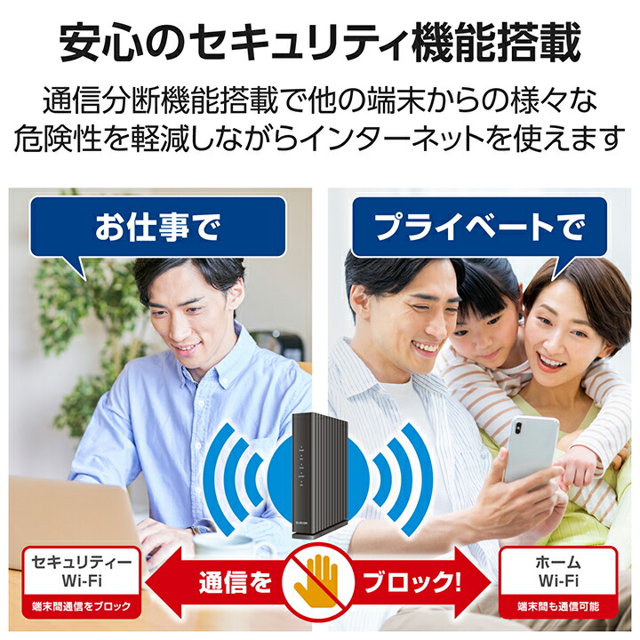 Wi-Fi 6 2402+574Mbps 1Gルーター | エレコムダイレクトショップ本店は