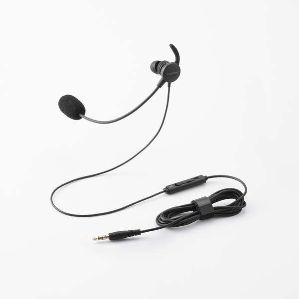 片耳カナル型有線ヘッドセット マイクアーム付き φ3.5mm4極 | エレコム