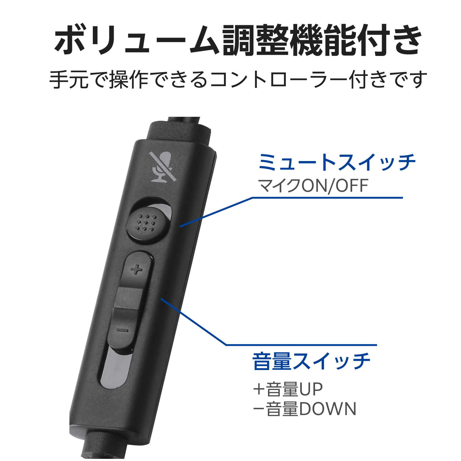 片耳カナル型有線ヘッドセット マイクアーム付き USB-A | エレコム