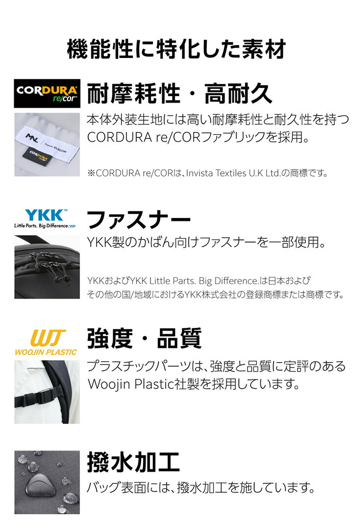 MNL CITY PACK LITE CORDURA re/cor | エレコムダイレクトショップ本店